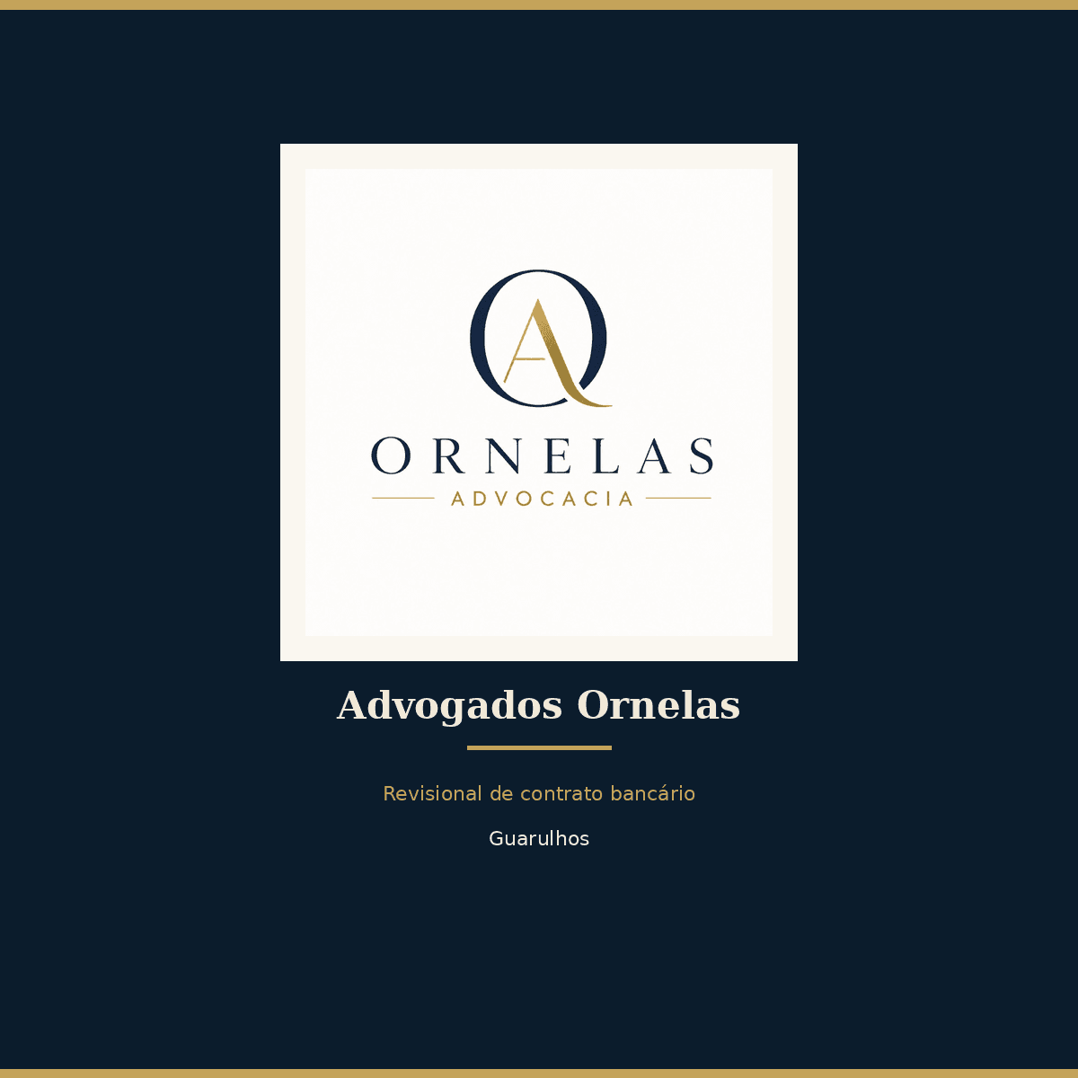 Advogados Ornelas — revisional de contrato bancário